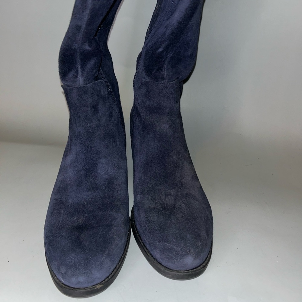 Euc Vince Camuto Briella blue suede knee high boots - Picture 2 of 10